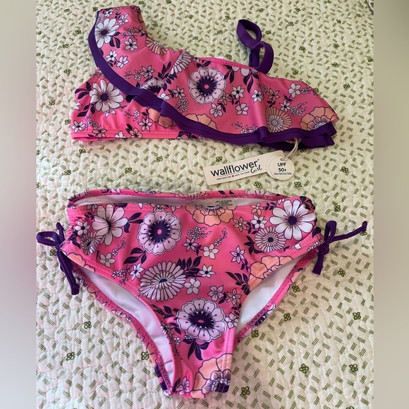 Wallflower Girl’s 2pc Bikini Swimsuit, Size 7 - Picture 11 of 11
